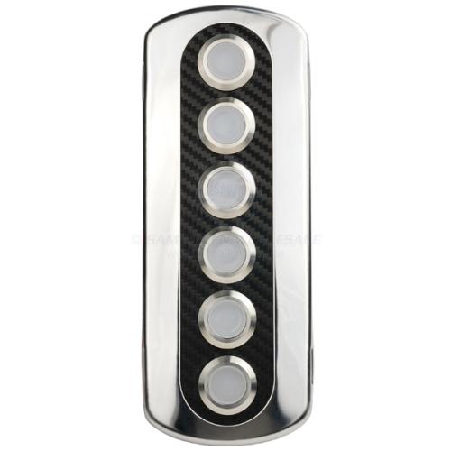 Relaxn Carbon Fiber Vinyl Switch Panel with 20A S/S Push Button Switches