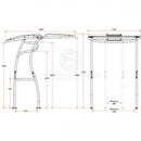 T Top 500 Folding Anodised with canvas - Relaxn